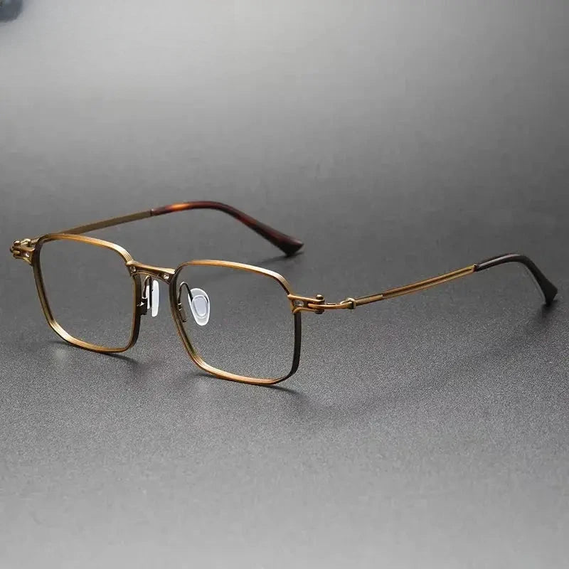 Men's Square Full Rim Titanium Prescription Glasses 85892 — view 1 | Rx Spectacle