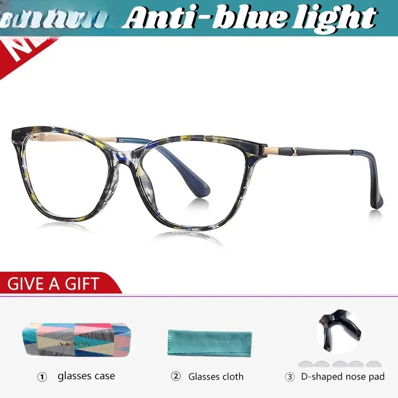 Women's Cat Eye Full Rim TR90 Reading Glasses 77232 — view 3 | Rx Spectacle