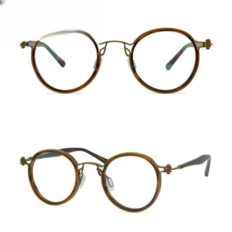 Unisex Round Full Rim Acetate Prescription Glasses Gxyj07 — view 11 | Rx Spectacle