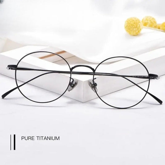 Unisex Round Full Rim Titanium Prescription Glasses 3216 — view 1 | Rx Spectacle