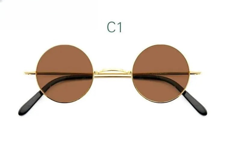 Unisex Round Full Rim Titanium Prescription Glasses 42mm — view 13 | Rx Spectacle
