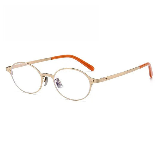 Unisex Oval Full Rim Titanium Prescription Glasses 272477 — view 1 | Rx Spectacle