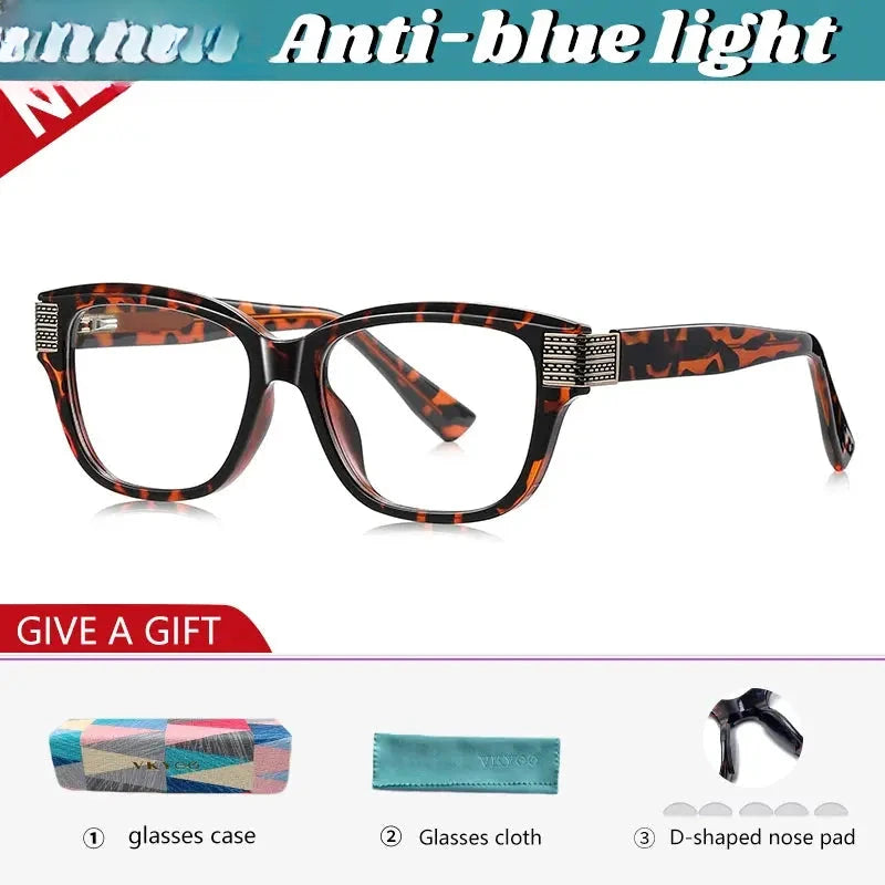 Unisex Square Full Rim Titanium Reading Glasses 313108 — view 4 | Rx Spectacle