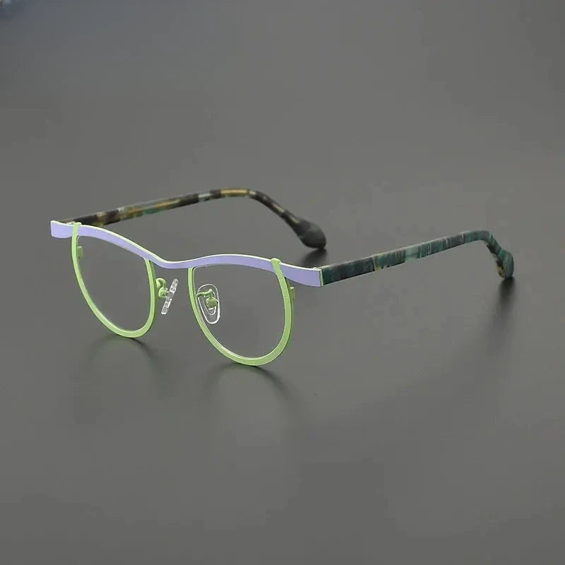 Women's Oval Full Rim Titanium Prescription Glasses G85884 — view 5 | Rx Spectacle
