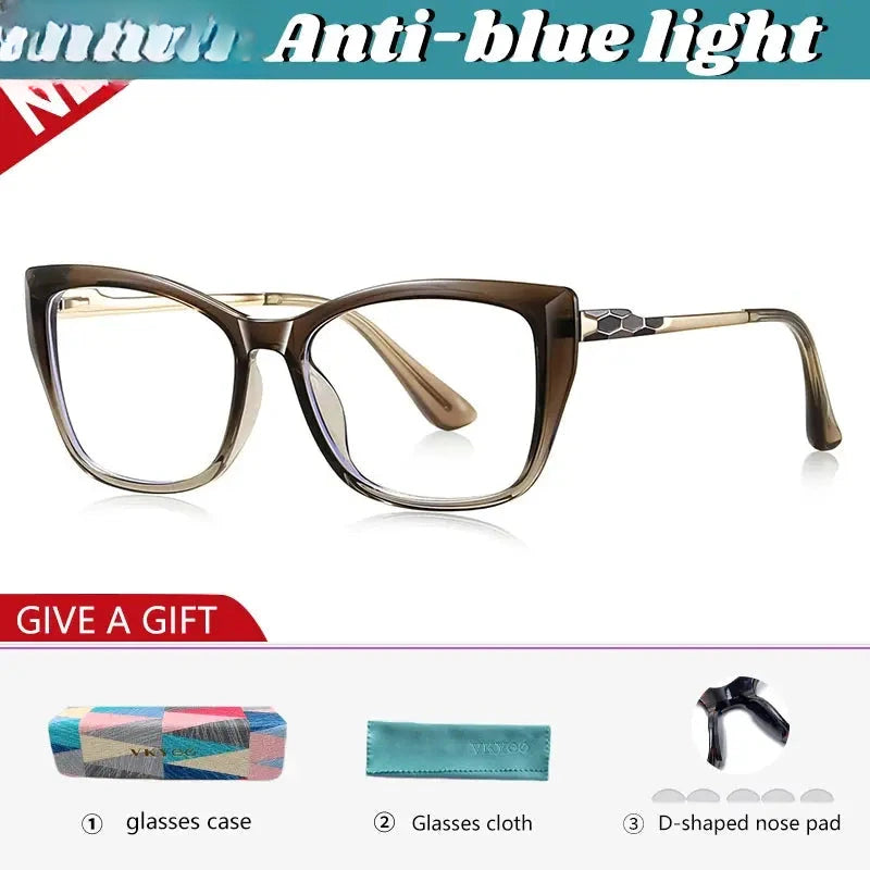 Women's Cat Eye Full Rim TR90 Reading Glasses 77230 — view 3 | Rx Spectacle