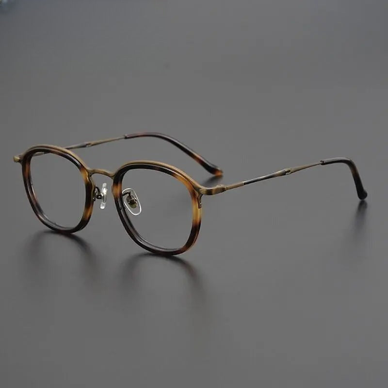 Unisex Round Full Rim Titanium Prescription Glasses Gxyj964 — view 3 | Rx Spectacle