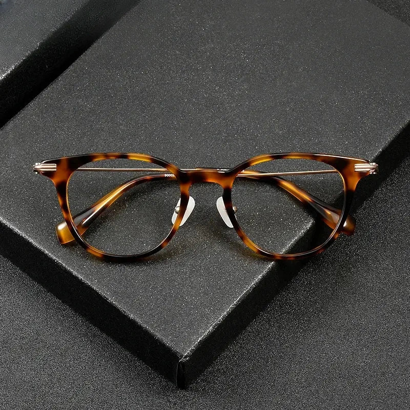 Unisex Oval Full Rim Titanium Prescription Glasses 90002 — view 1 | Rx Spectacle