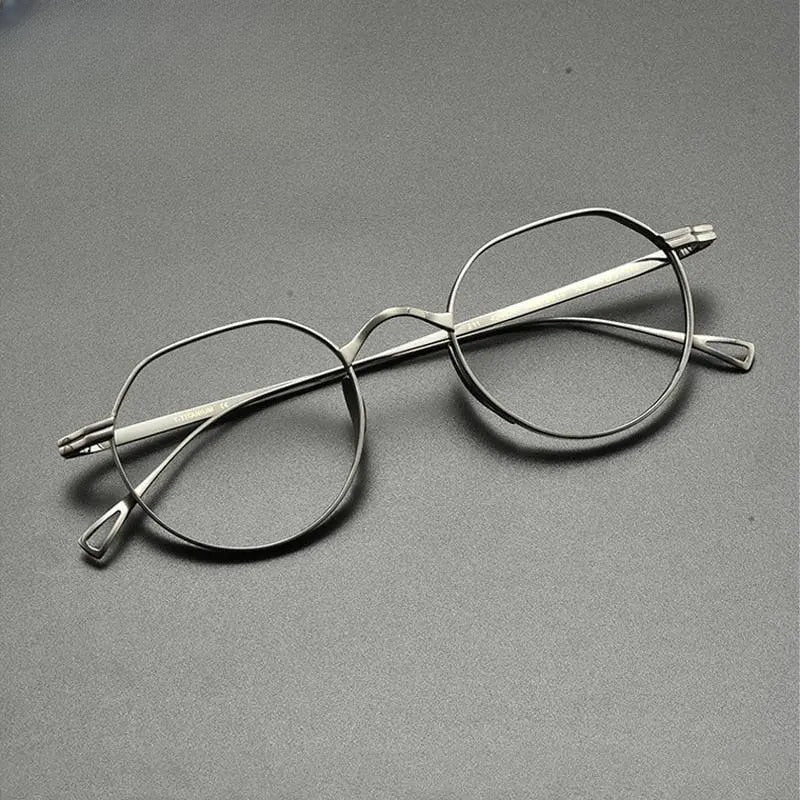 Unisex Oval Full Rim Titanium Prescription Glasses Gxyj832 — view 2 | Rx Spectacle