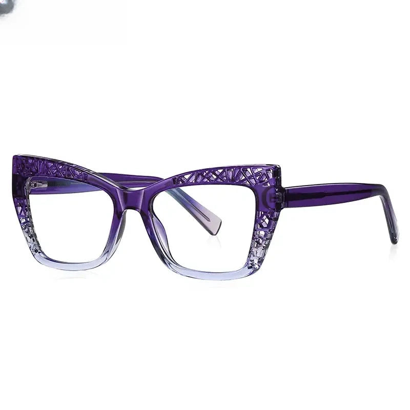 Women's Cat Eye Full Rim Plastic Reading Glasses Pfd2184 — view 8 | Rx Spectacle