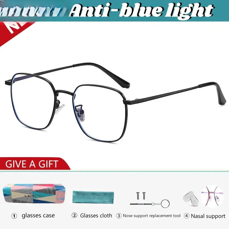 Women's Polygon Full Rim Stainless Steel Reading Glasses 618322 — view 6 | Rx Spectacle