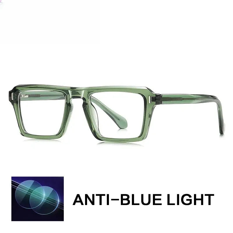 Unisex Square Full Rim Titanium Reading Glasses Gxy2049 — view 4 | Rx Spectacle