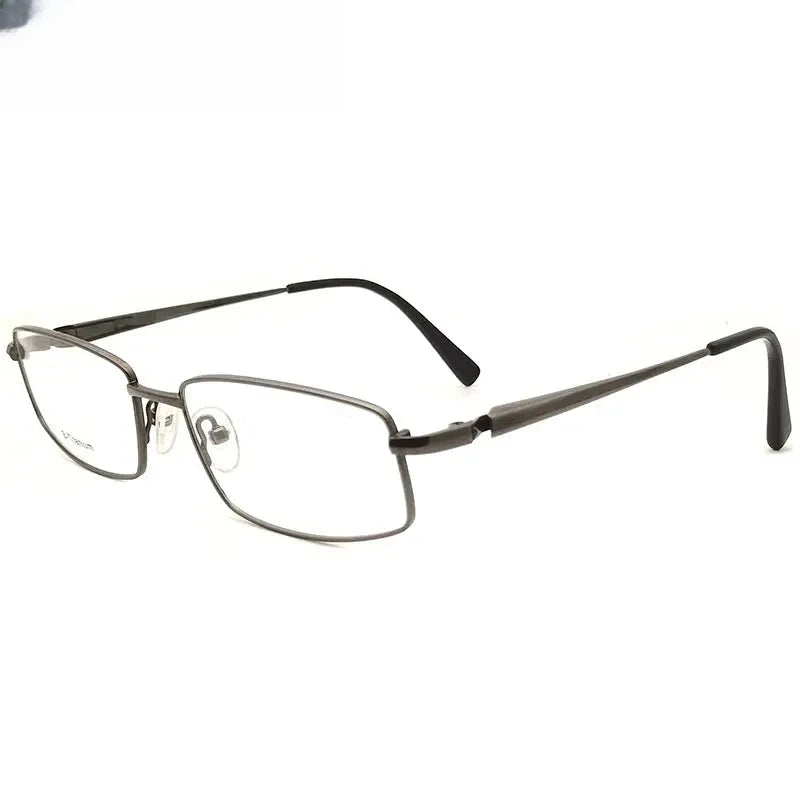 Unisex Square Full Rim Titanium Screwless Prescription Glasses 74755 — view 1 | Rx Spectacle