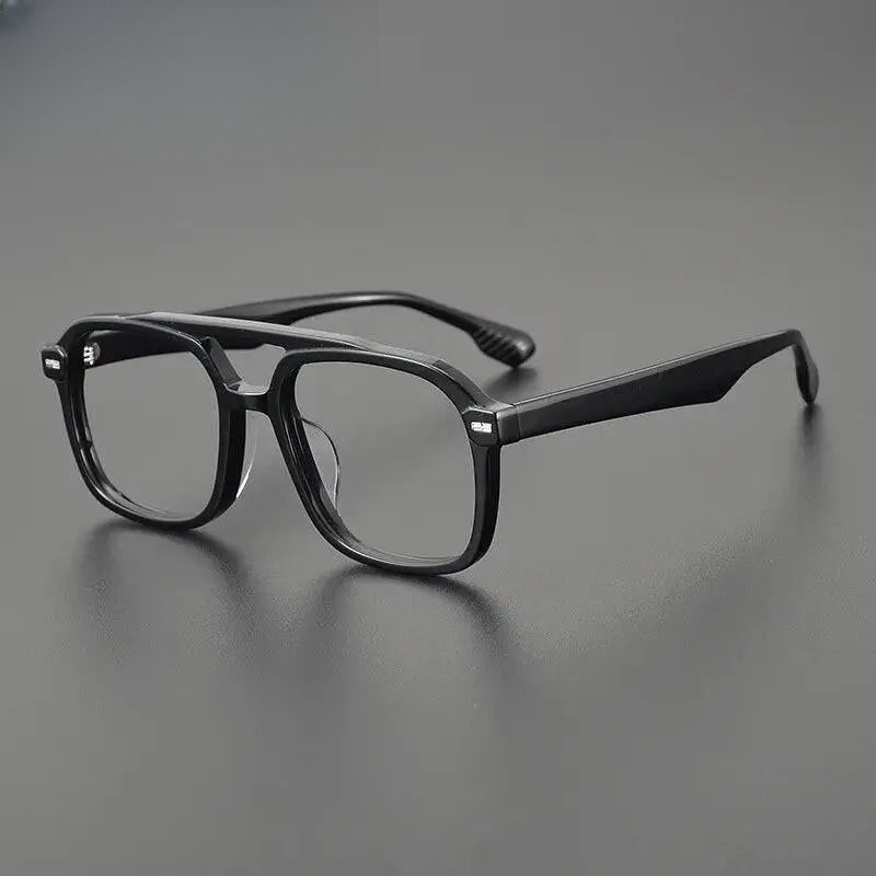Unisex Square Full Rim Acetate Double Bridge Prescription Glasses Gxyj1136 — view 2 | Rx Spectacle