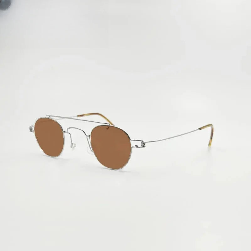 Unisex Polygon Full Rim Stainless Steel Prescription Glasses 3835 — view 2 | Rx Spectacle