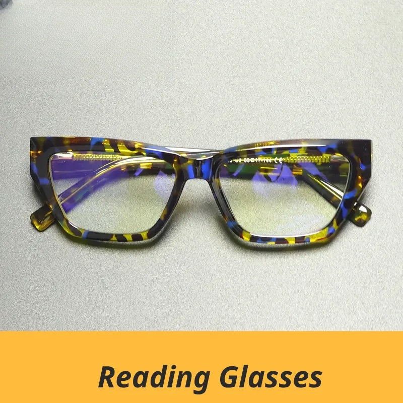 Women's Square Full Rim Titanium Reading Glasses G2155 — view 1 | Rx Spectacle