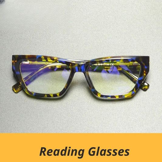 Women's Square Full Rim Titanium Reading Glasses G2155 — view 1 | Rx Spectacle