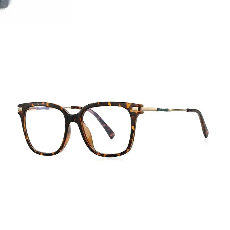 Women's Square Full Rim Titanium Reading Glasses 2129 — view 15 | Rx Spectacle