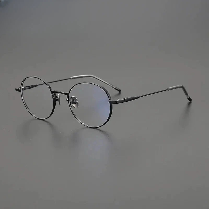 Unisex Oval Full Rim Titanium Prescription Glasses Gxyj1558 — view 5 | Rx Spectacle