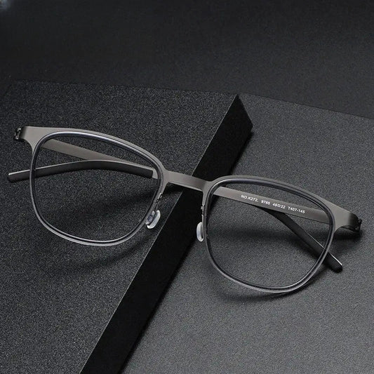 Unisex Square Full Rim Titanium Prescription Glasses O9765 — view 1 | Rx Spectacle