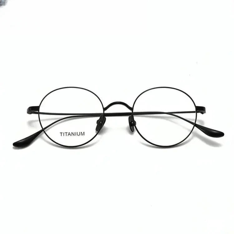 Women's Round Full Rim Titanium Prescription Glasses 403061 — view 7 | Rx Spectacle