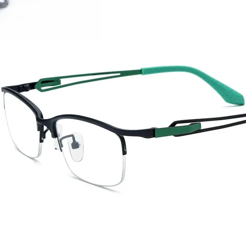 Women's Browline Semi-Rimless Titanium Prescription Glasses 185867 — view 3 | Rx Spectacle