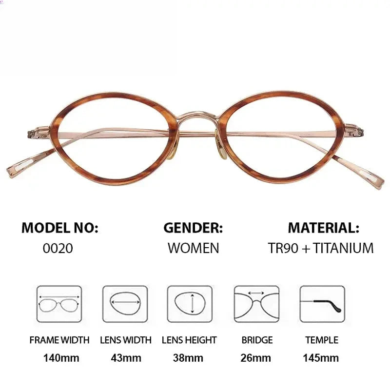 Unisex Oval Full Rim Titanium Prescription Glasses 770020 — view 2 | Rx Spectacle