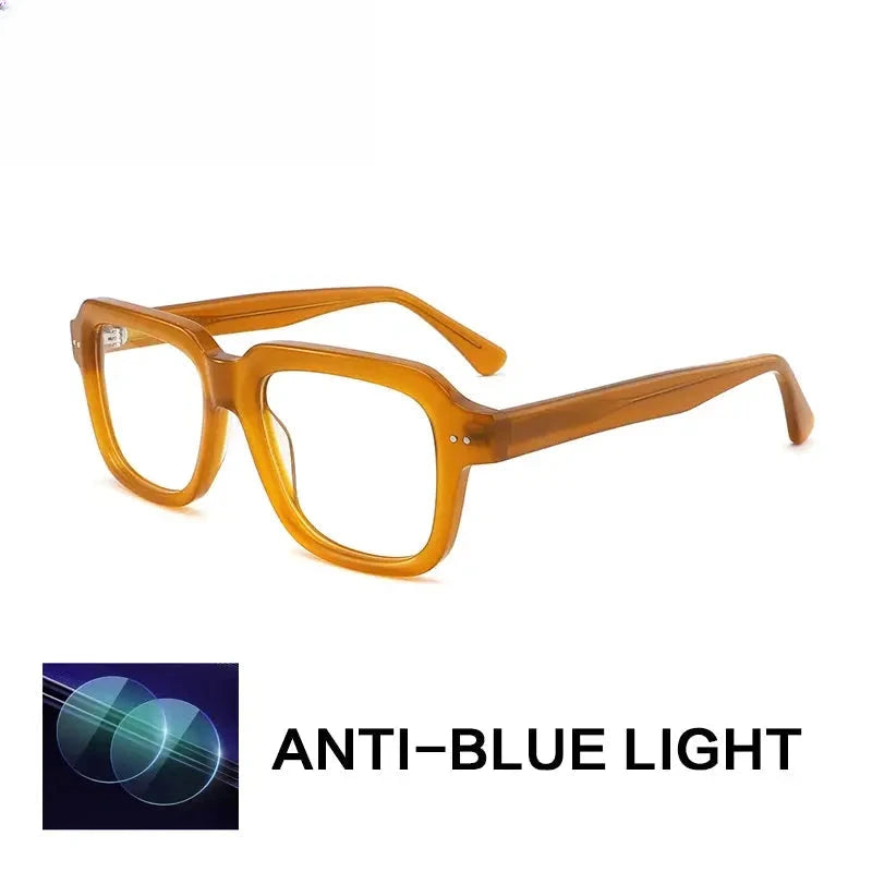 Unisex Polygon Full Rim Acetate Reading Glasses G2404 — view 3 | Rx Spectacle