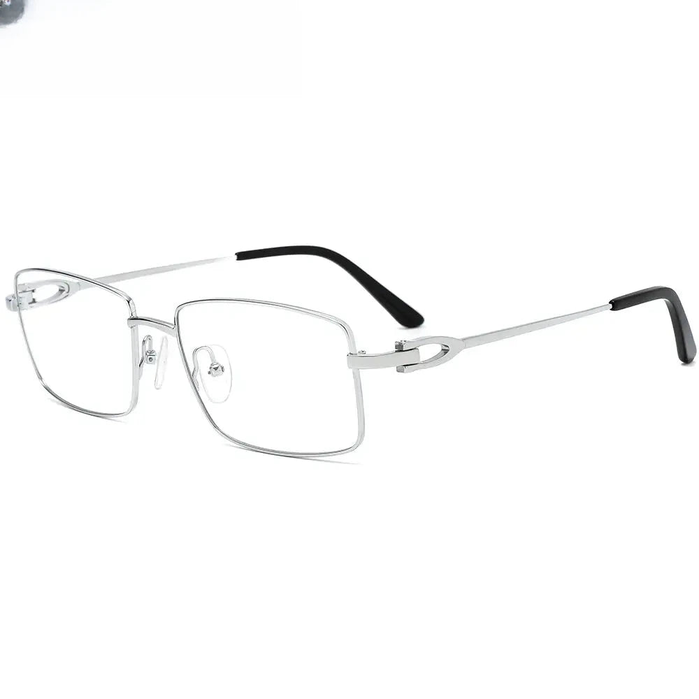 Men's Square Full Rim Titanium Oversized Prescription Glasses 710369 — view 1 | Rx Spectacle