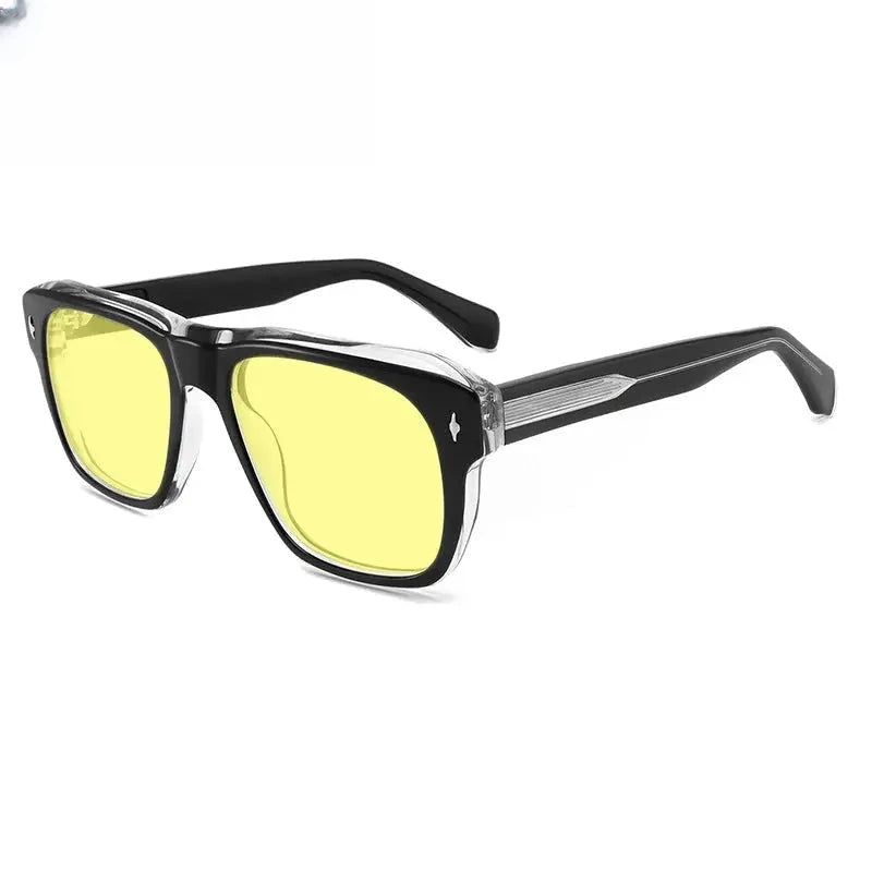 Unisex Square Full Rim Acetate Prescription Glasses Mo16 — view 12 | Rx Spectacle