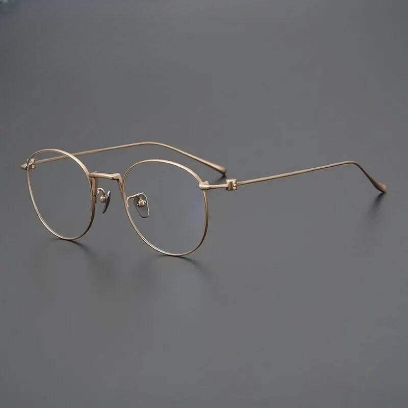 Unisex Round Full Rim Titanium Prescription Glasses Gxyj917 — view 4 | Rx Spectacle