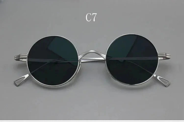 Men's Round Full Rim Titanium Prescription Glasses Y4522 — view 13 | Rx Spectacle