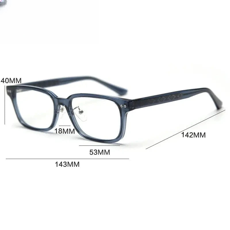 Unisex Square Full Rim Titanium Reading Glasses G83077 — view 2 | Rx Spectacle