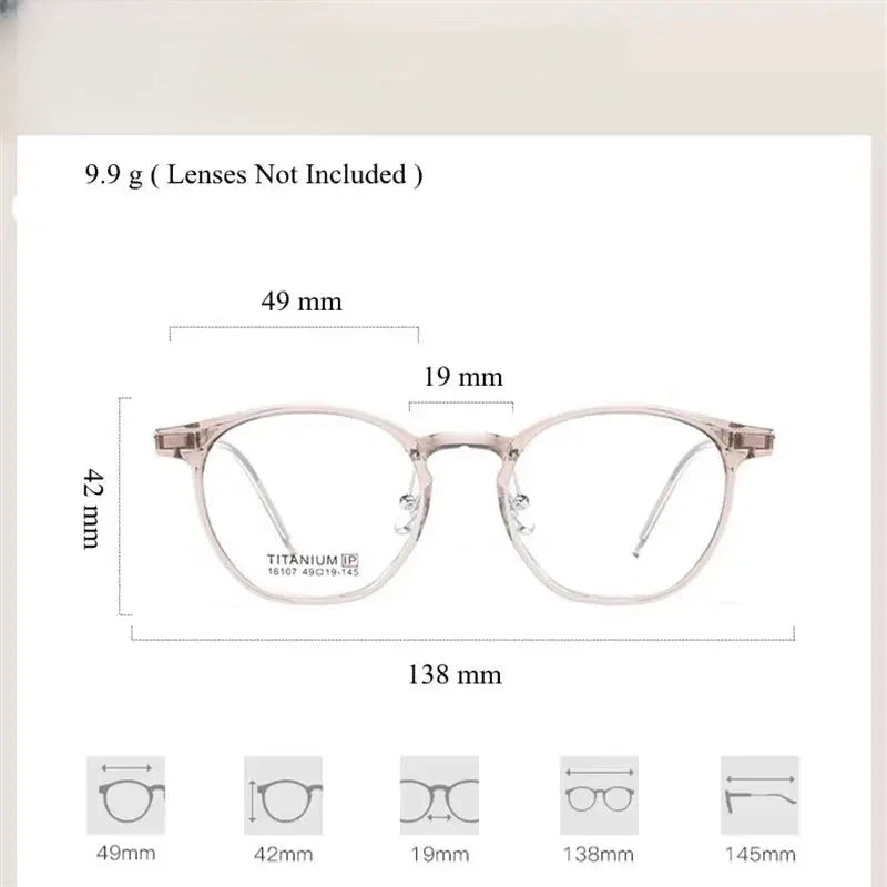 Women's Oval Full Rim Titanium Prescription Glasses 416107 — view 2 | Rx Spectacle