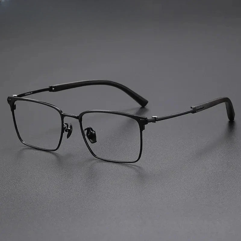 Men's Polygon Full Rim Titanium Prescription Glasses 612340 — view 3 | Rx Spectacle