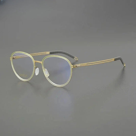Women's Oval Full Rim Titanium Prescription Glasses 778106 — view 1 | Rx Spectacle