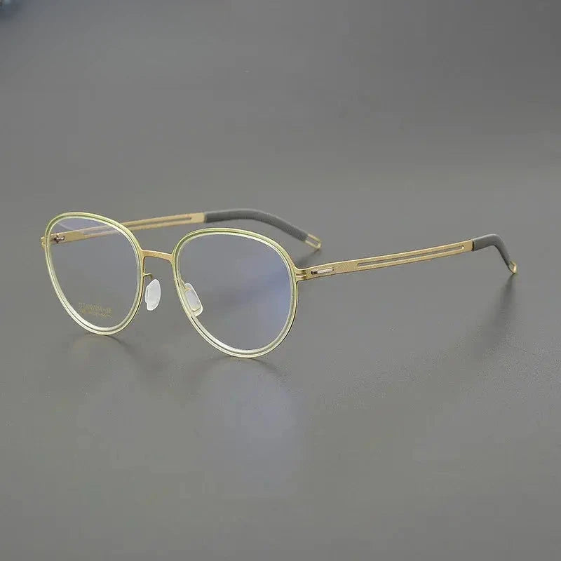 Women's Oval Full Rim Titanium Prescription Glasses 888106 — view 1 | Rx Spectacle