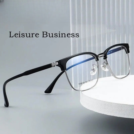 Men's Square Full Rim Acetate Prescription Glasses 8538YF — view 1 | Rx Spectacle