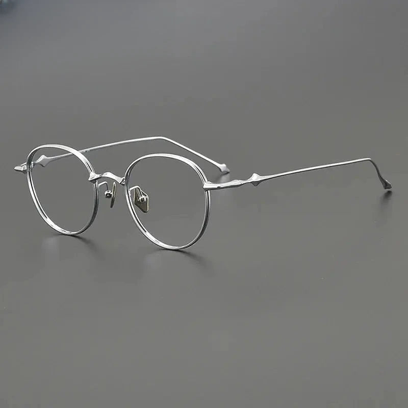 Unisex Round Full Rim Titanium Prescription Glasses Gxyj1495 — view 1 | Rx Spectacle