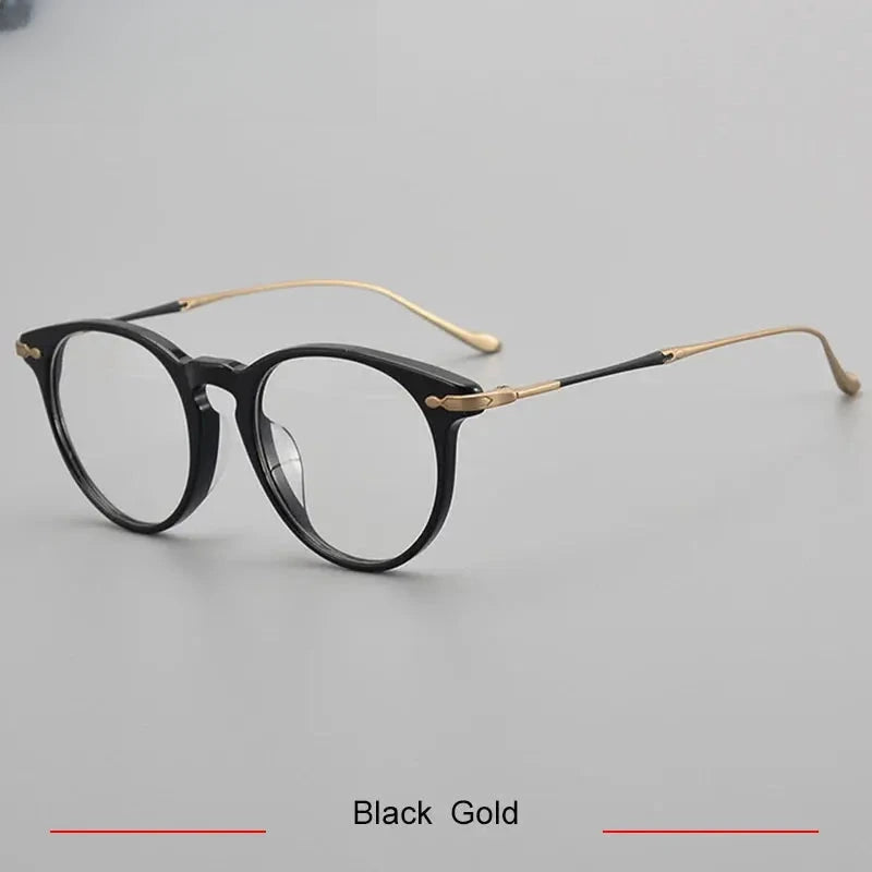 Unisex Round Full Rim Titanium Prescription Glasses 715889 — view 3 | Rx Spectacle