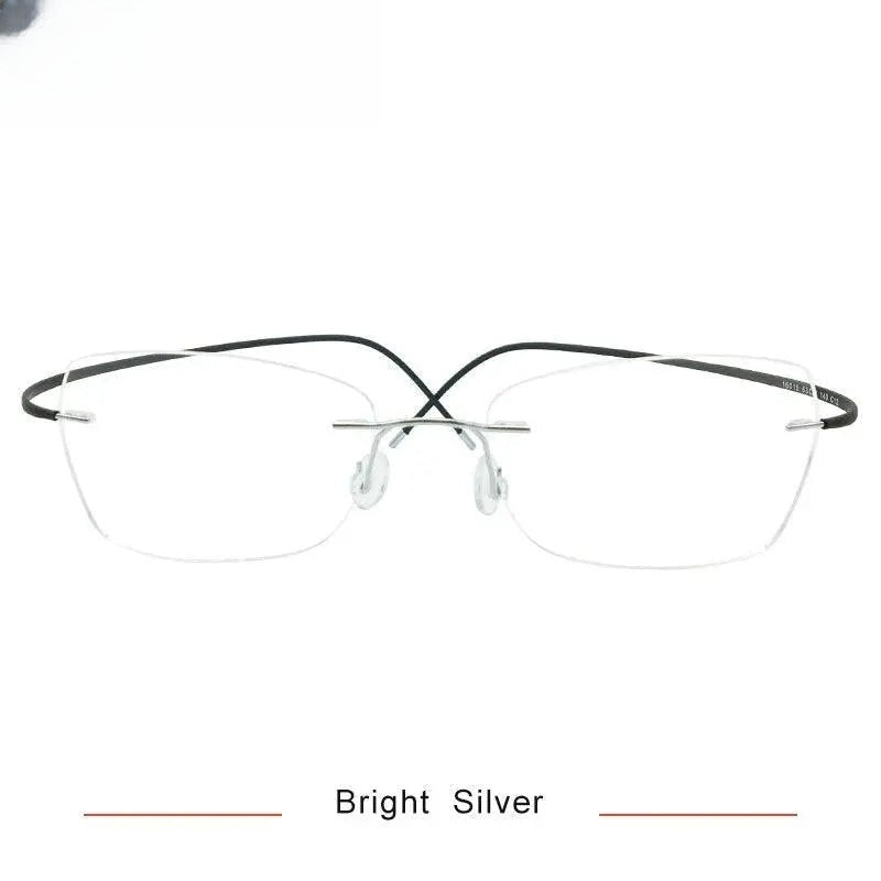 Unisex Square Rimless Prescription Glasses Kr6015 — view 4 | Rx Spectacle