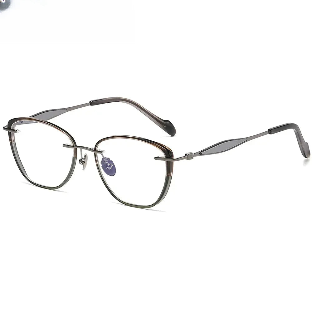 Unisex Polygon Full Rim Titanium Prescription Glasses 316077 — view 1 | Rx Spectacle