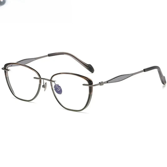 Unisex Polygon Full Rim Titanium Prescription Glasses 316077 — view 1 | Rx Spectacle