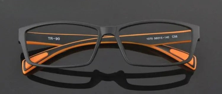 Unisex Square Full Rim Titanium Sports Glasses 4666 — view 6 | Rx Spectacle