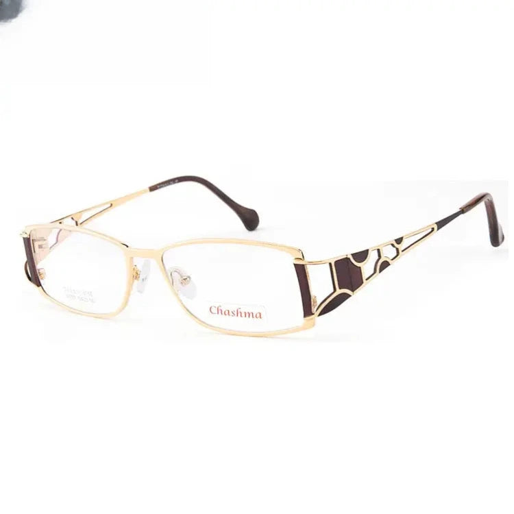 Women's Rectangular Full Rim Titanium Prescription Glasses 91373 — view 3 | Rx Spectacle
