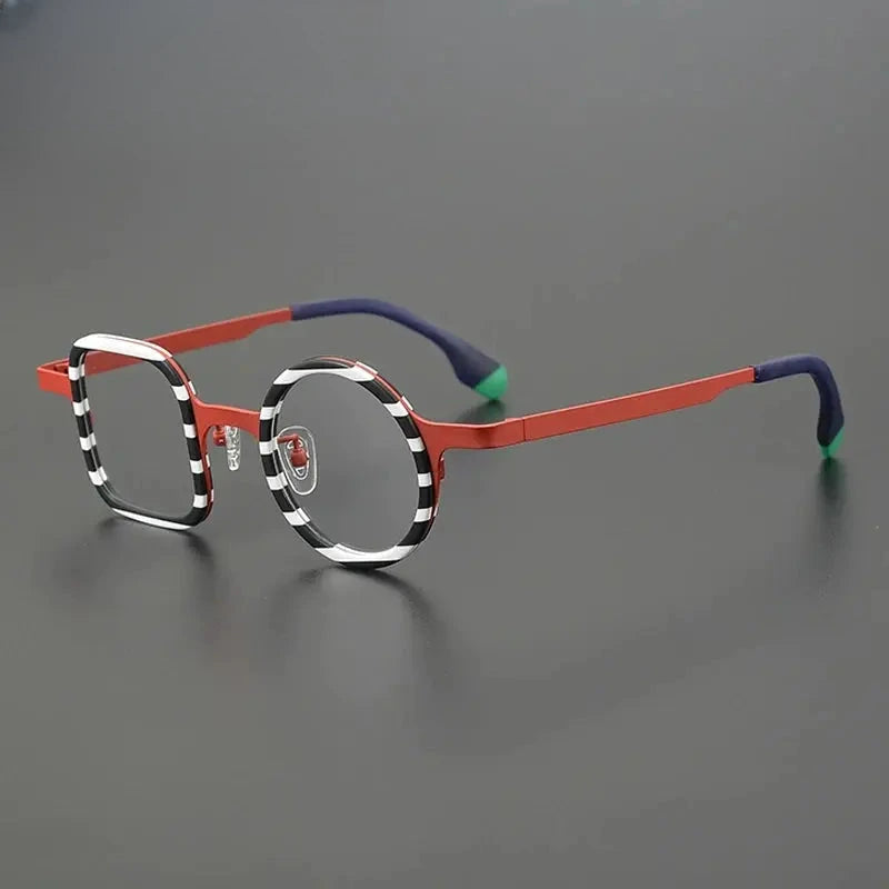 Women's Square Full Rim Titanium Prescription Glasses Gxyj185886 — view 6 | Rx Spectacle