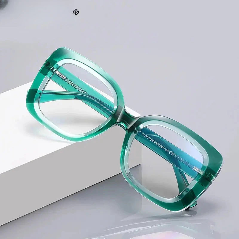 Women's Square Full Rim TR90 Reading Glasses 2171 — view 1 | Rx Spectacle