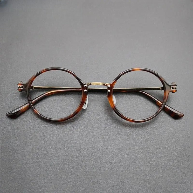 Unisex Round Full Rim Titanium Prescription Glasses Gxyj696 — view 1 | Rx Spectacle