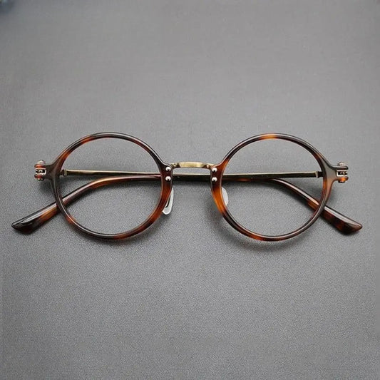 Unisex Round Full Rim Titanium Prescription Glasses Gxyj696 — view 1 | Rx Spectacle