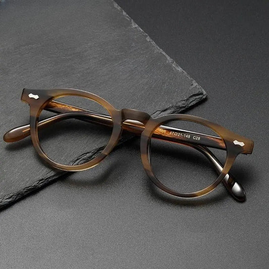 Unisex Round Full Rim Titanium Prescription Glasses 505 — view 1 | Rx Spectacle