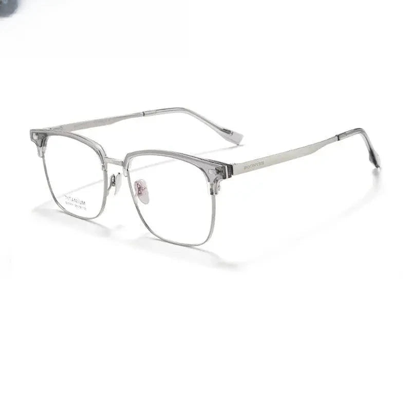 Unisex Square Full Rim Titanium Prescription Glasses 317001 — view 4 | Rx Spectacle